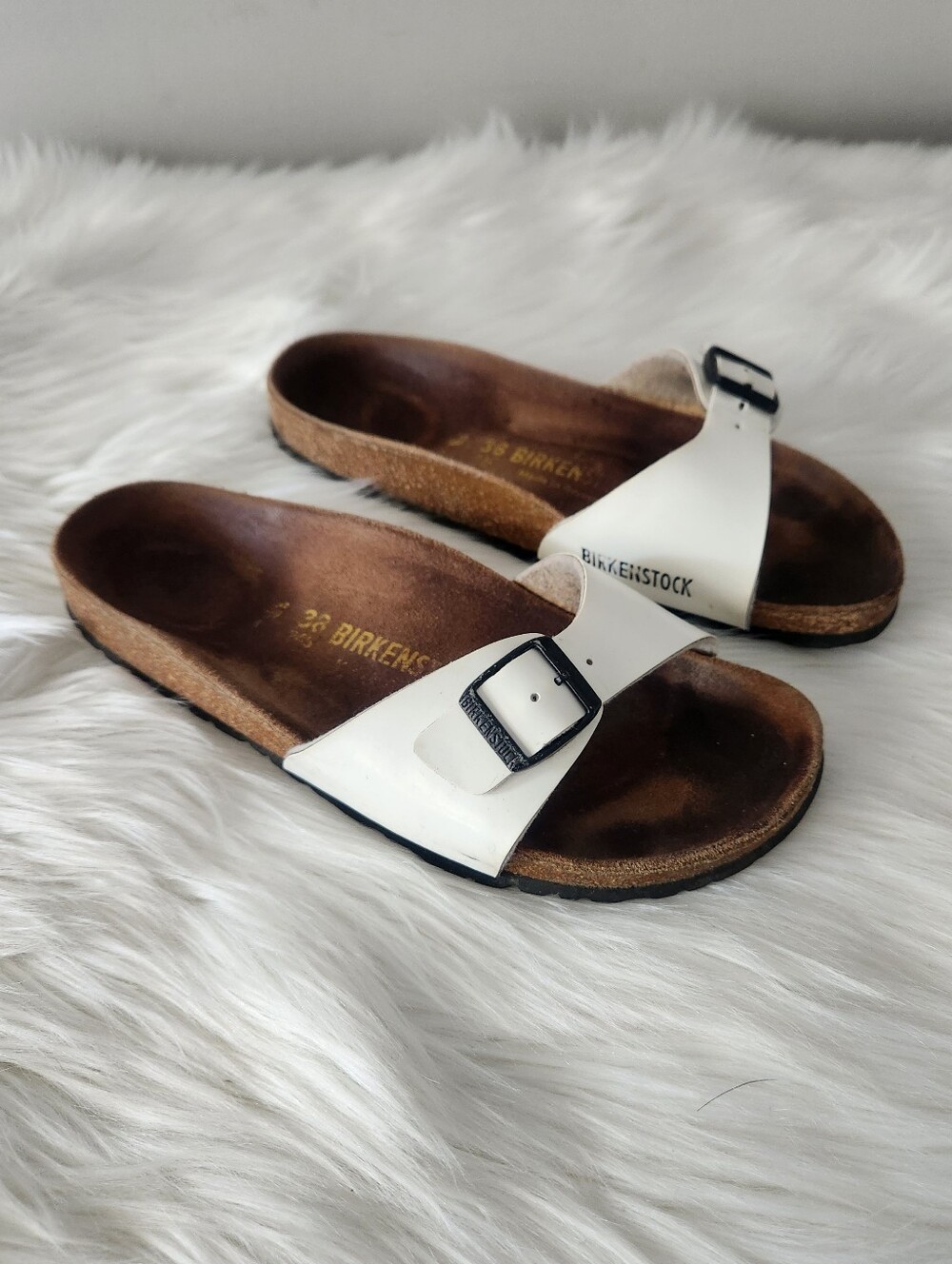Birkenstock Madrid Slide Sandals - White